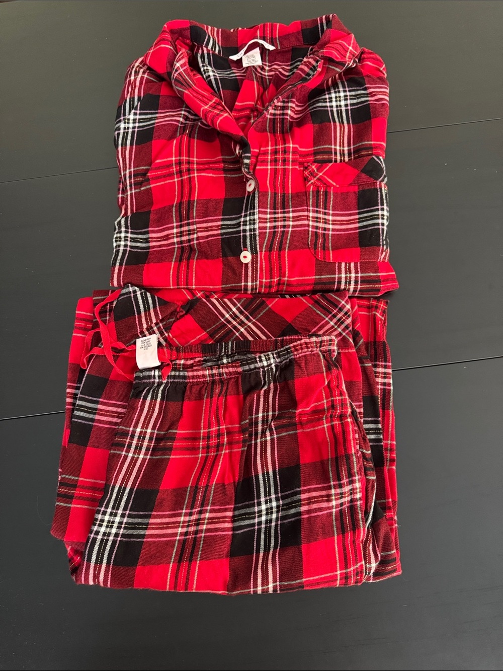 Victoria Secret Red Plaid Pajamas.